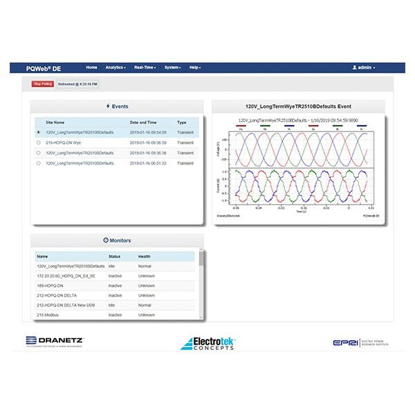 PQView DE Online, Web-Based Power Quality Software